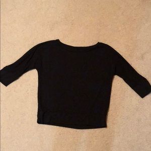 LOFT Black Dolman Sleeve Top